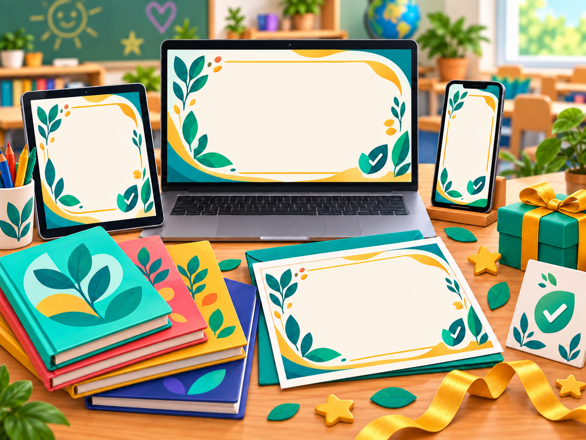 Certificado digital do Kit Colheita exibido em diferentes dispositivos